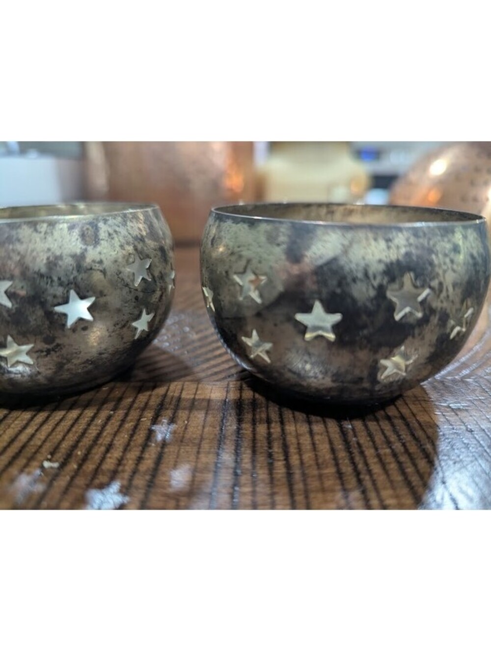 Celestial Votive Metal Star Tea Light Candle Holder - Picture 4 of 8